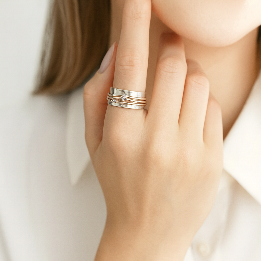 מרלין – טבעת עםAccent זהב