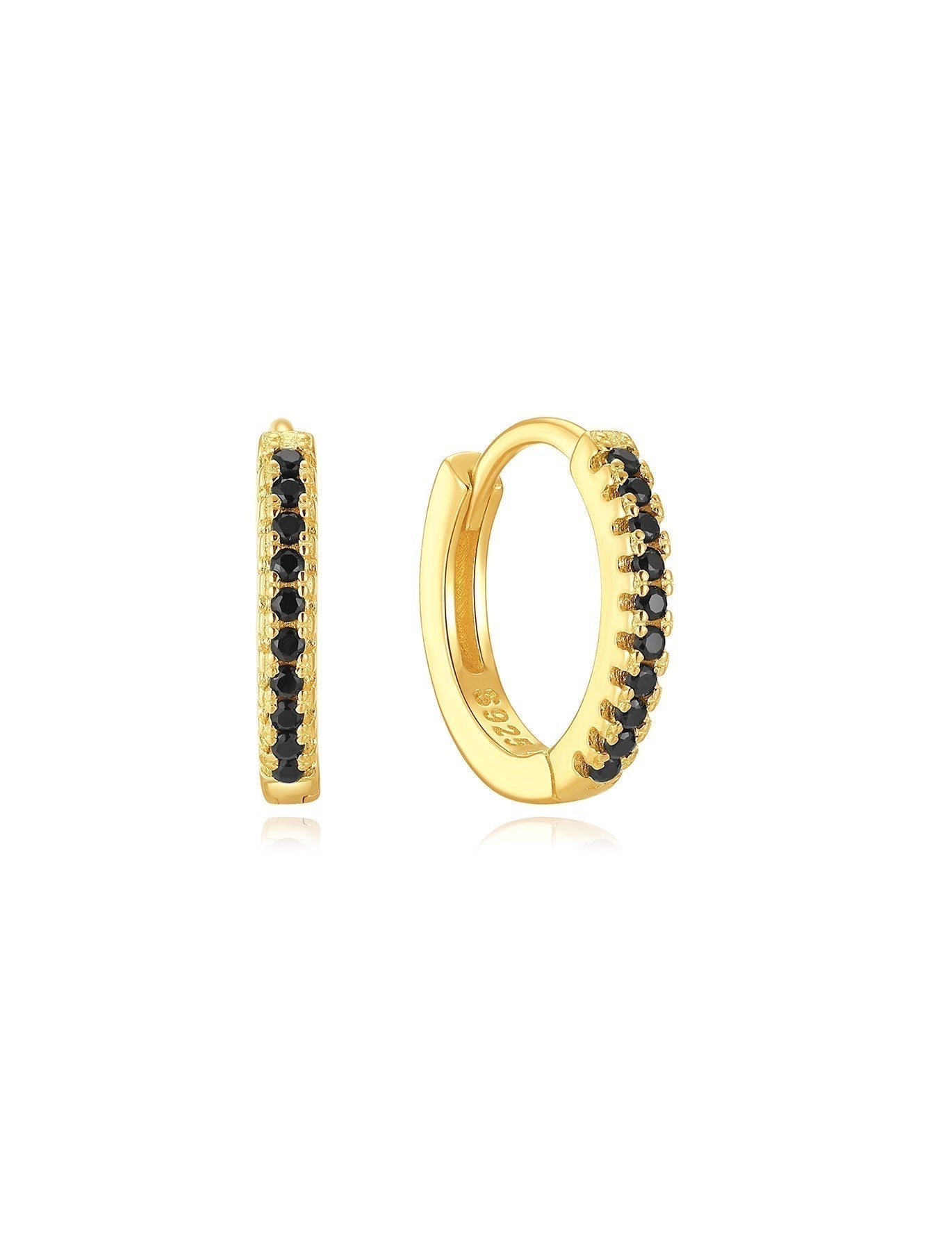 תרזיה – עגילים מוזהבים עם קימור רך