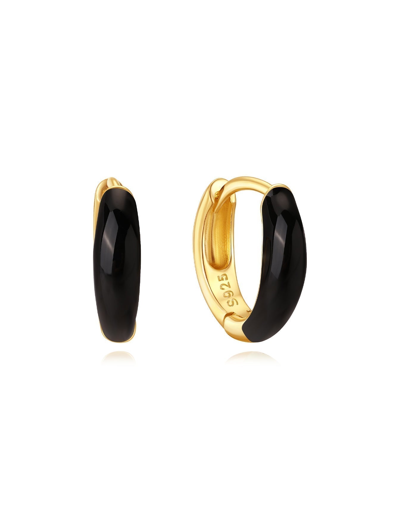 תרזיה – עגילים מוזהבים עם קימור רך