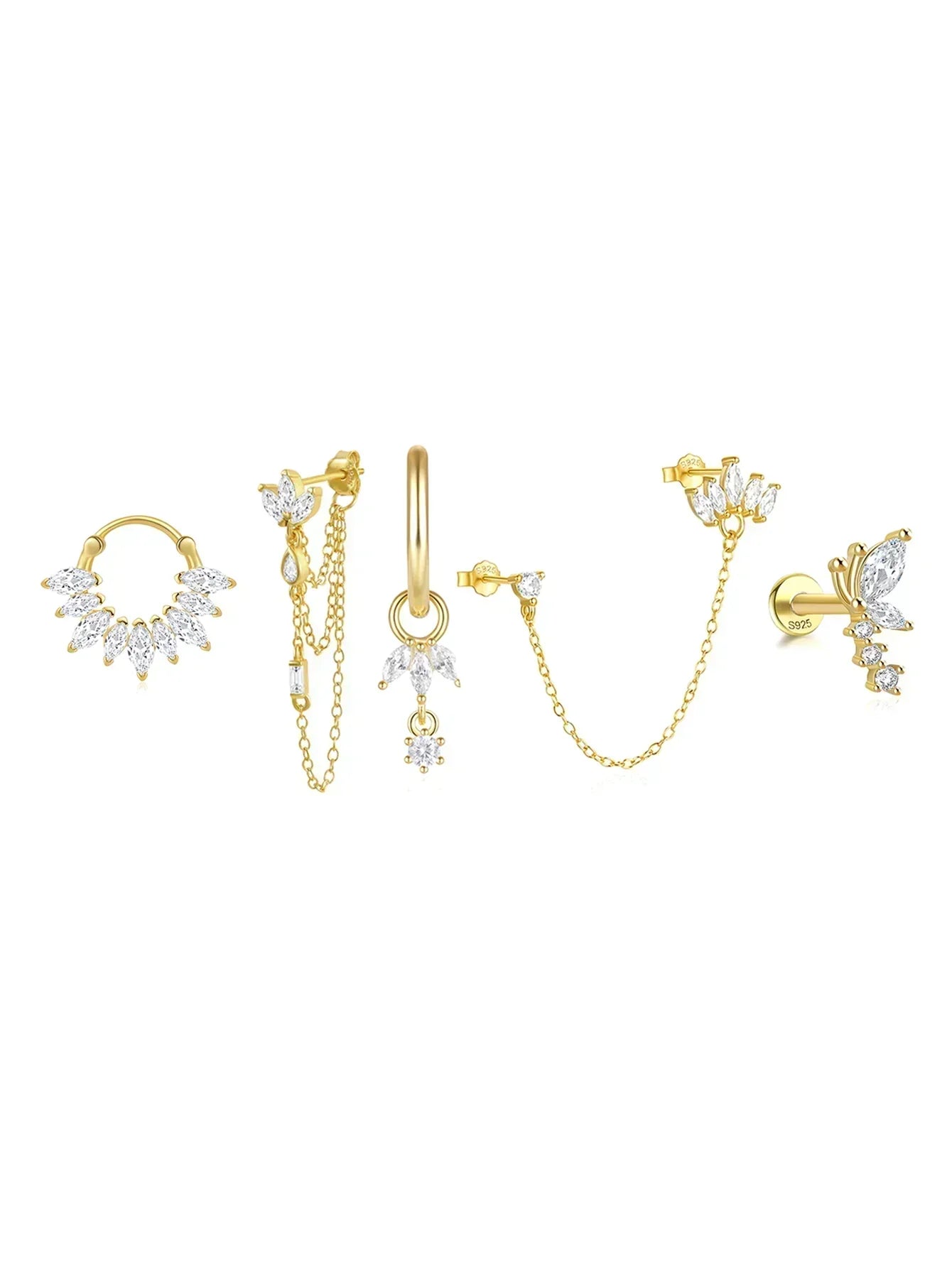 דניאלה – עגילי זהב רכים עם צורה זורמת.