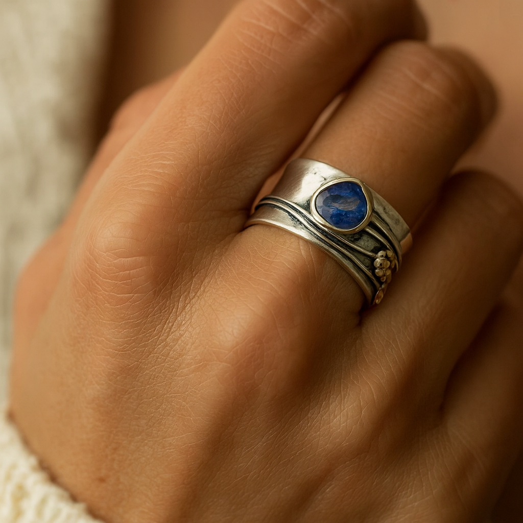 גרטרודה - טבעת מדיטציה מתכשיט צ'כי