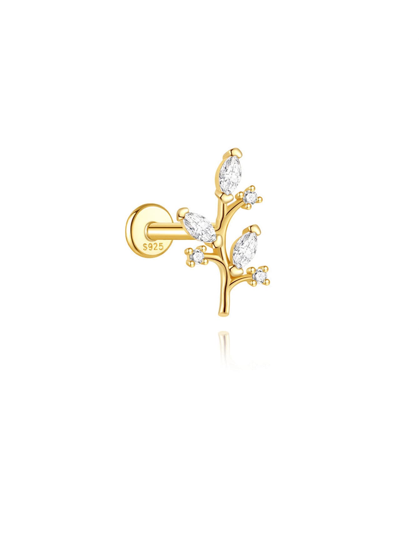 אליסה – עגילי זהב עם הדגשה גיאומטרית.