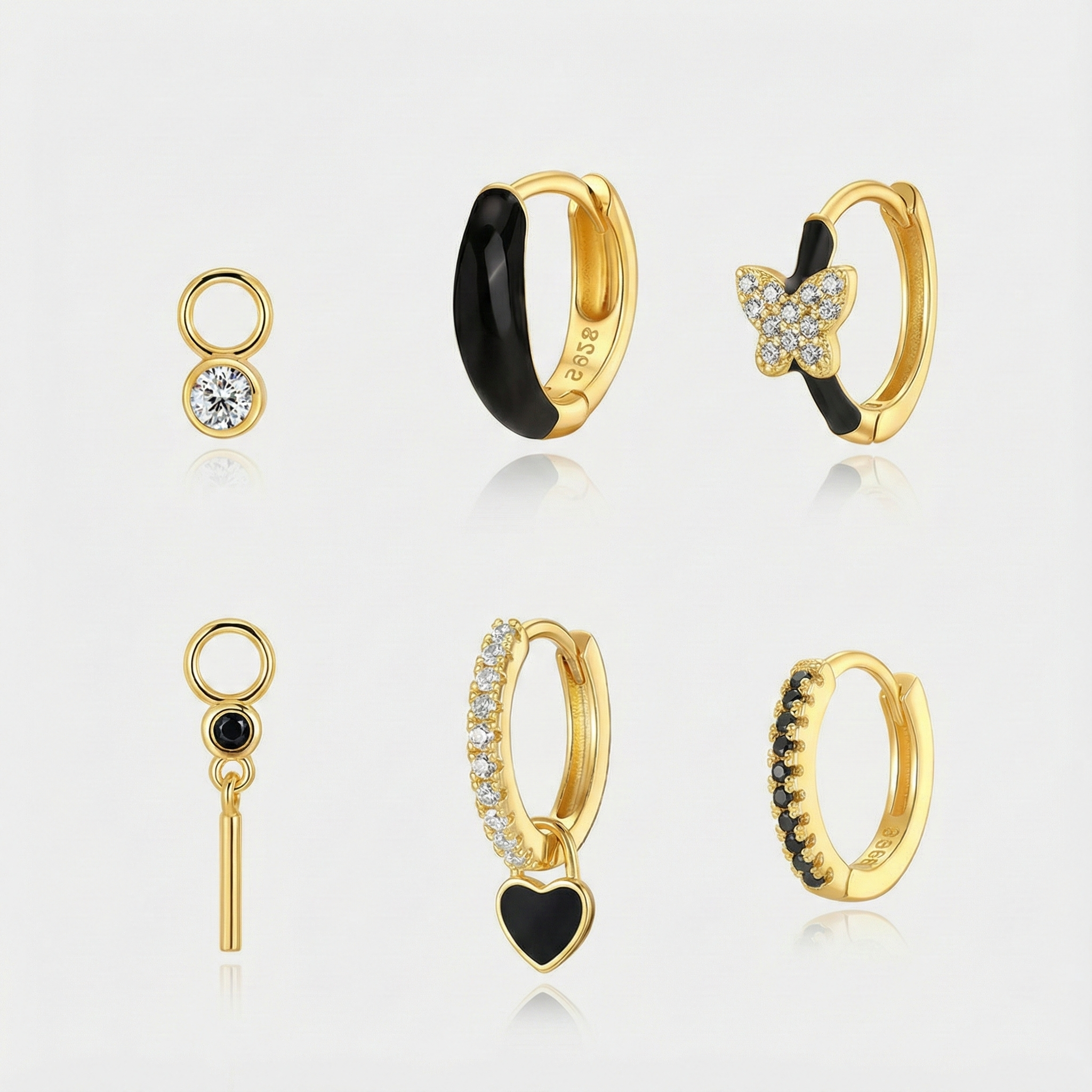 תרזיה – עגילי זהב עם קימור רך