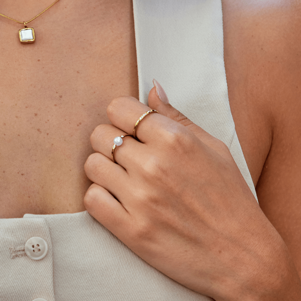 טבעת פנינה מעדשים מתוקים