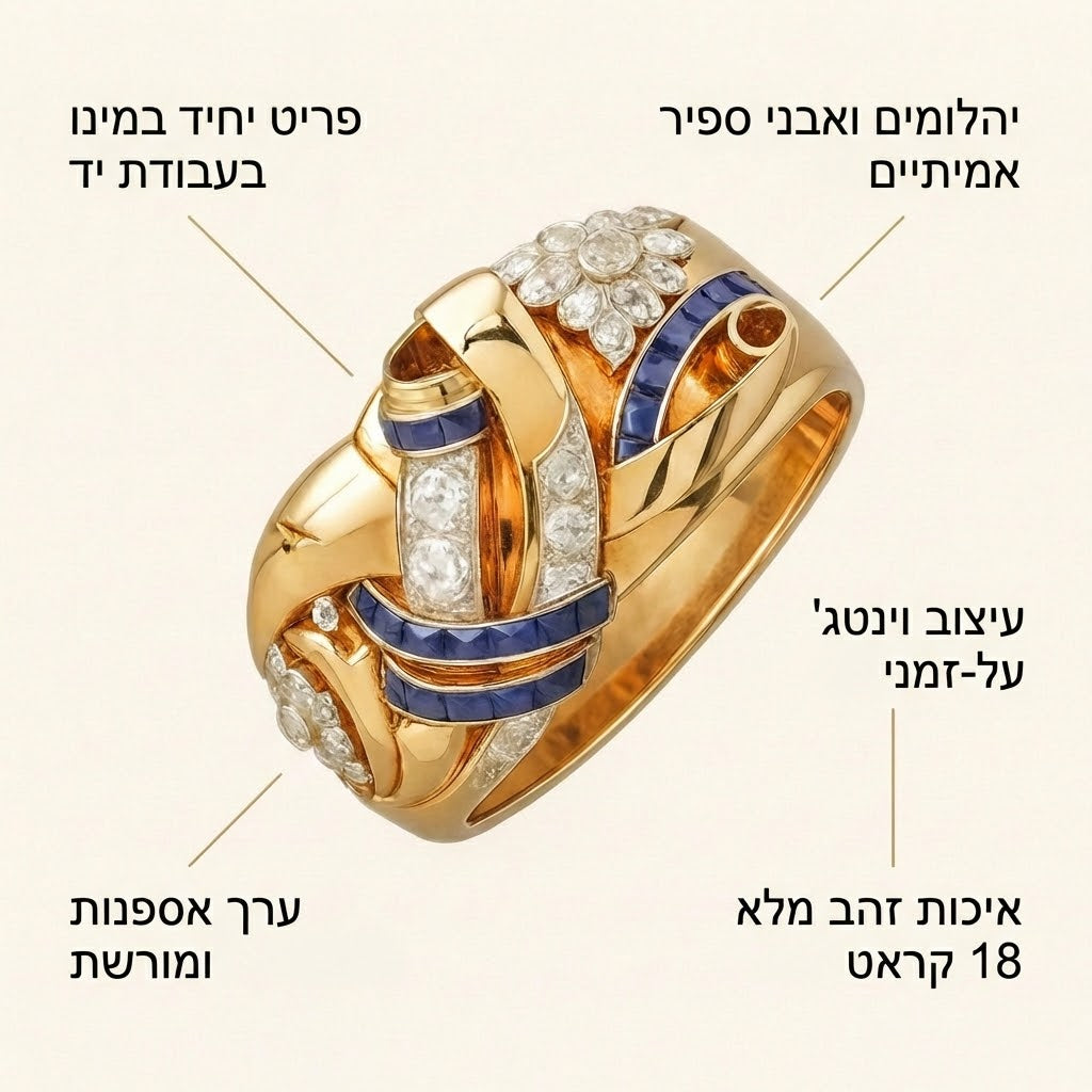 מרי - טבעת וינטג' מזירקוניה