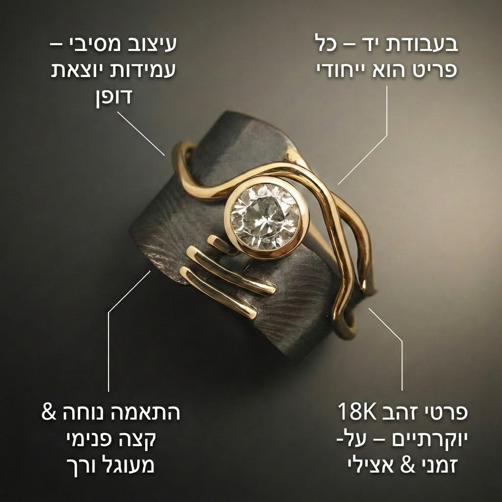לורה - טבעת כסף וינטג' עם זירקוניה