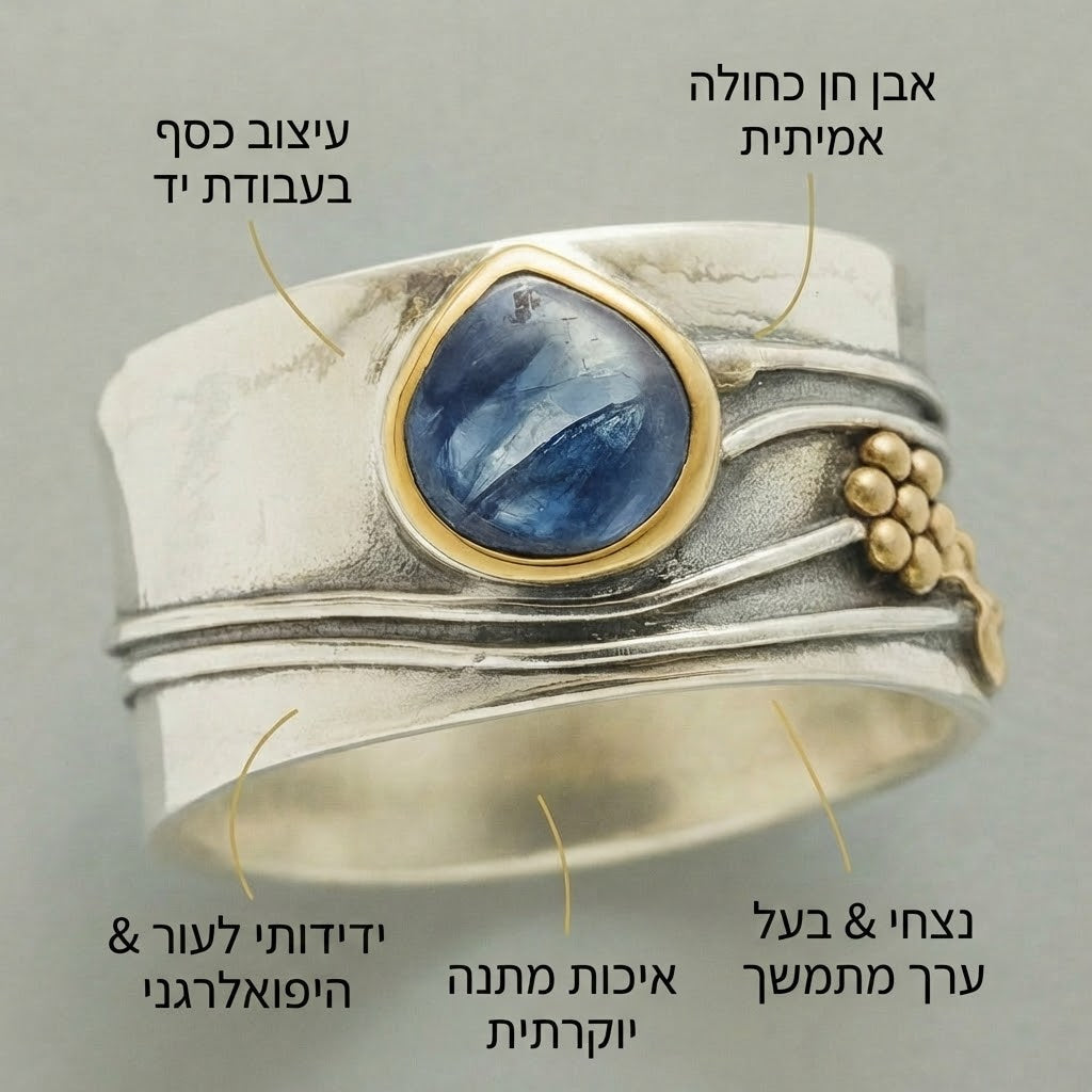 גרטרודה - טבעת מדיטציה מתכשיט צ'כי